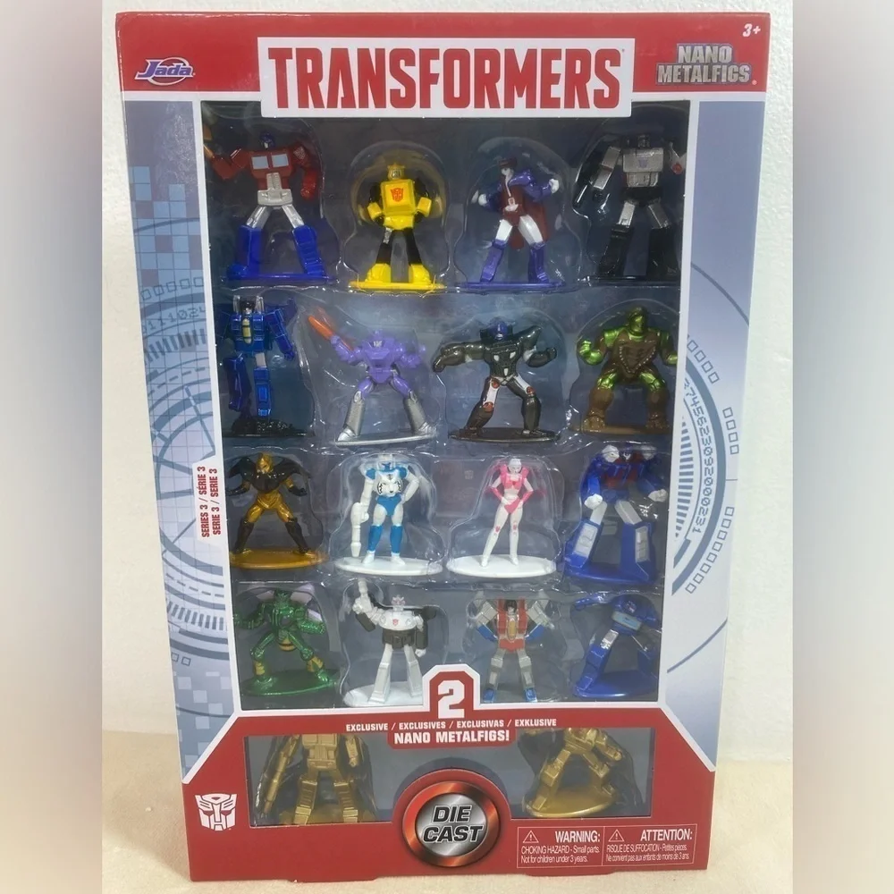 Jada Nano Metalfigs Transformers Series 2 18 Figures w/ 2 Exclusive Gold Figures